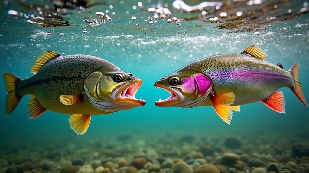 bass and trout characteristics