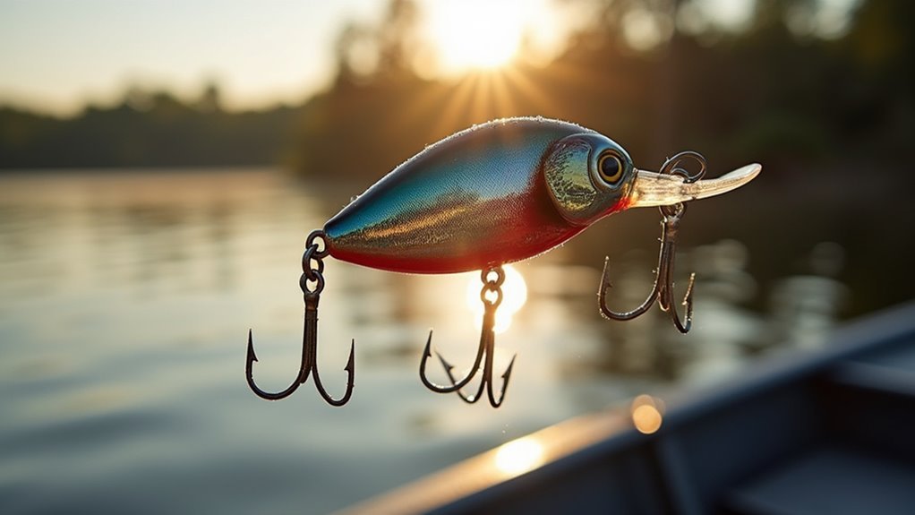 Various bass fishing spoons