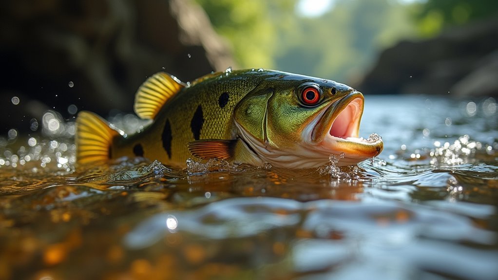 crimson eyed redeye bass features