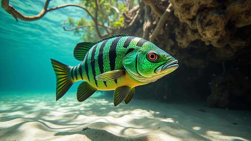 target structure for peacock bass